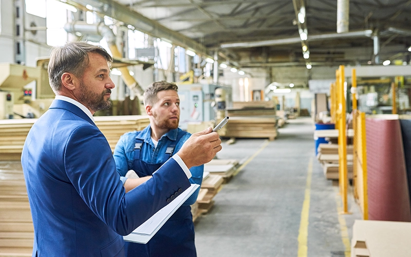 two men in small business