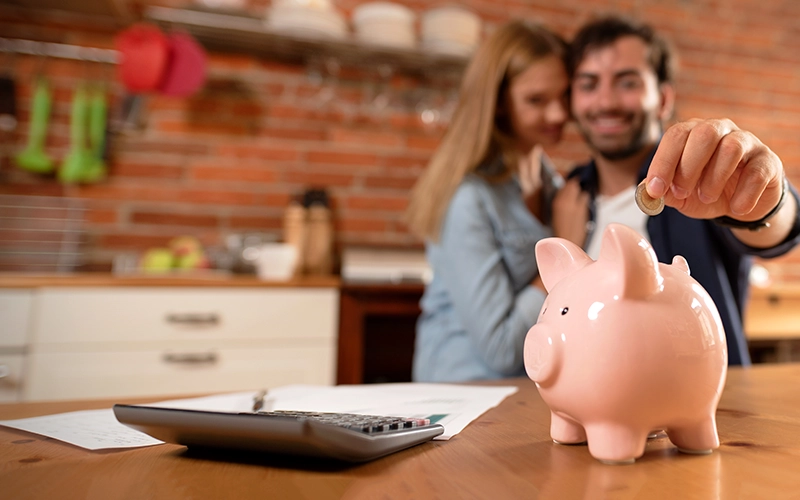 couple with piggy bank