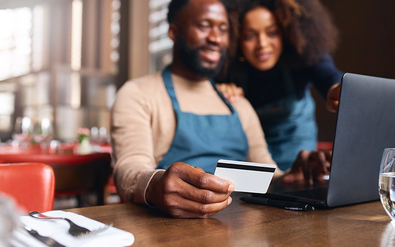 business owners with credit card