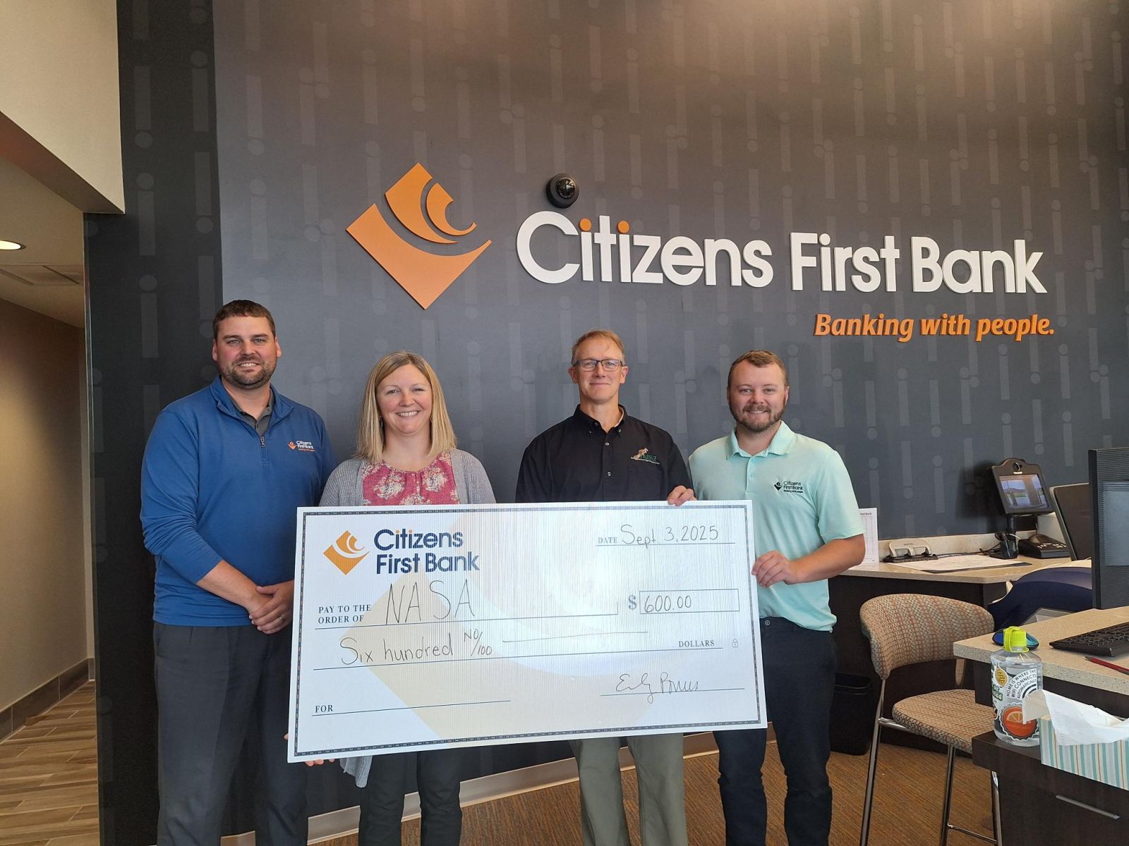 Citizens First Bank supporting NASA