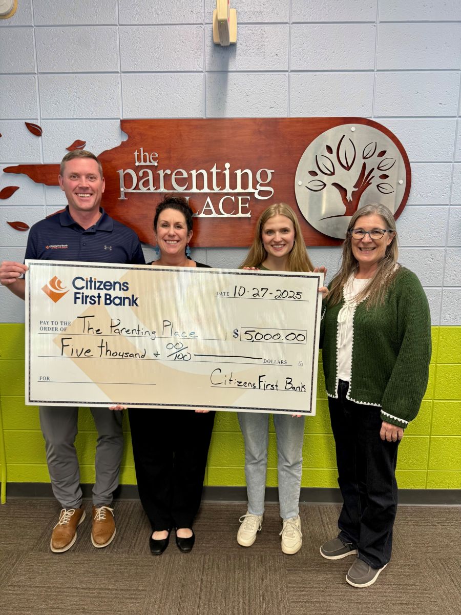 Citizens First Bank supporting The Parenting Place