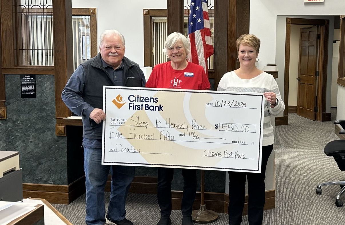 Citizens First Bank supporting Sleep in Heavenly Peace