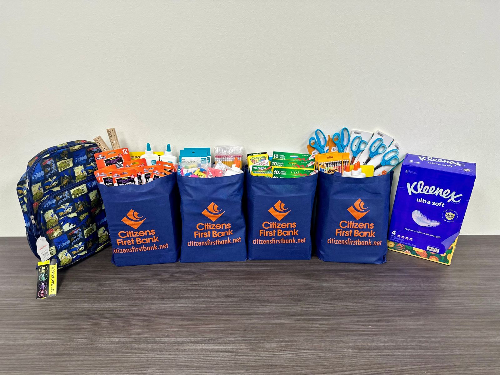 Citizens First Bank supporting the Viroqua Elementary School Supply Drive